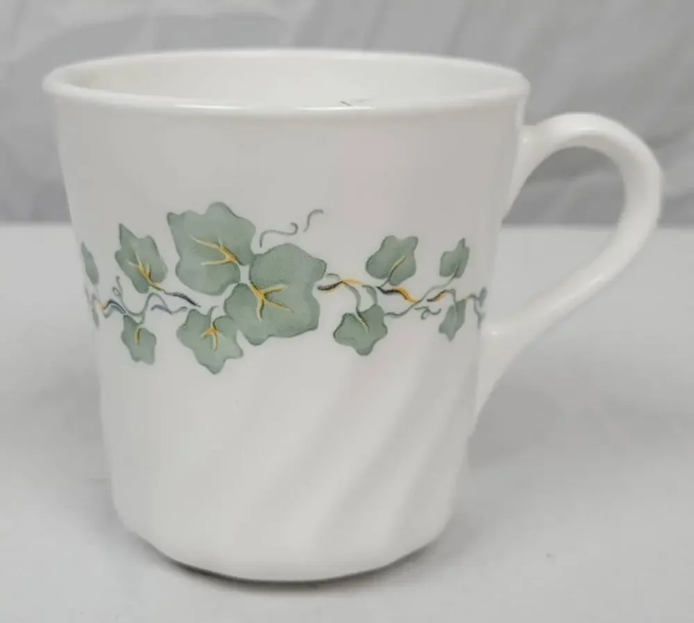 Corning Ware Corelle Callaway Swirl Ivy Tea Coffee Cup Mug